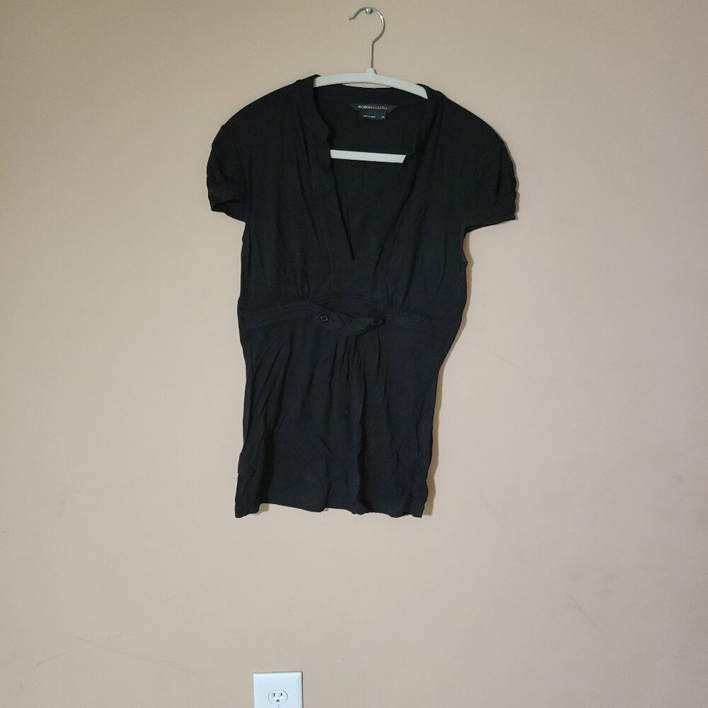 Solid Black BCBG MaxAzria Blouse